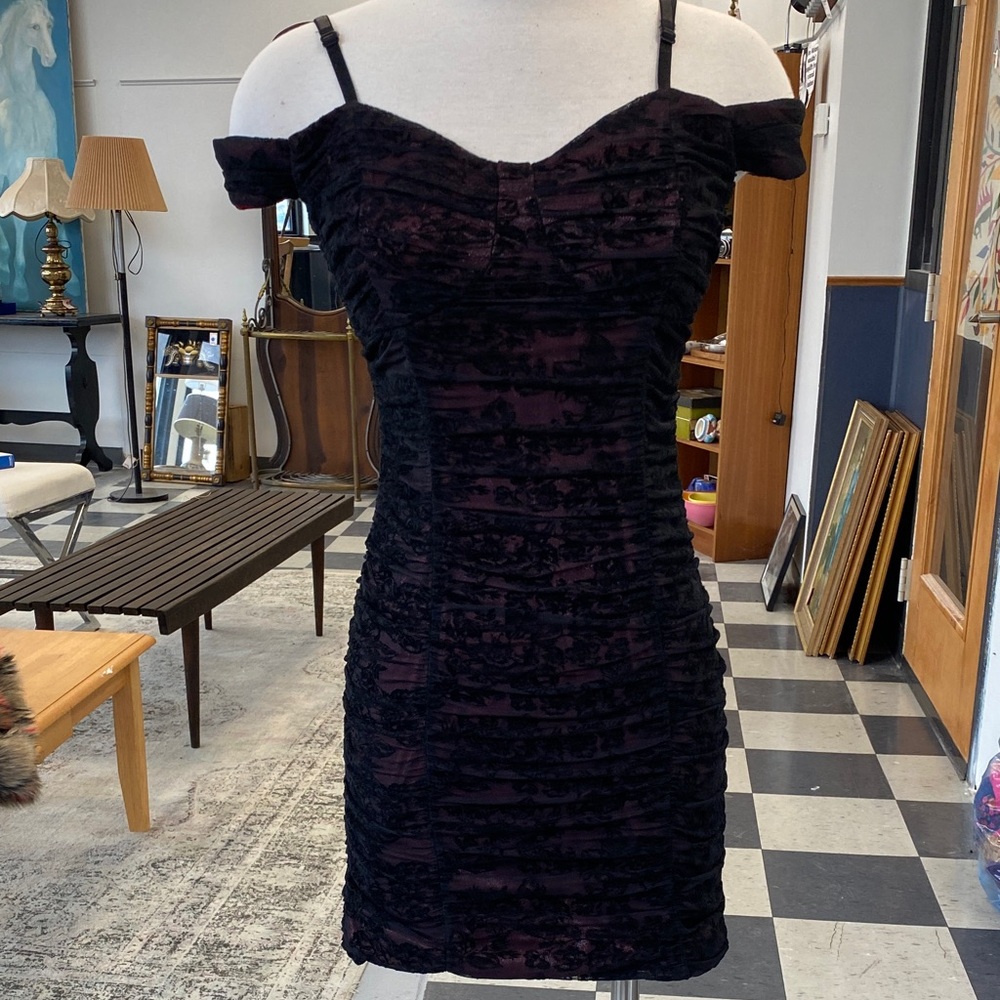 Y2K lace mini dress